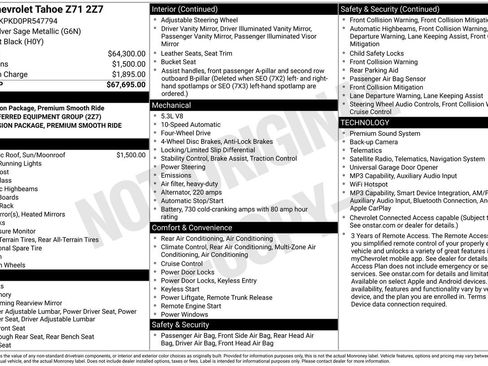 Used 2023 Chevrolet Tahoe Z71 AWD/4WD image 32