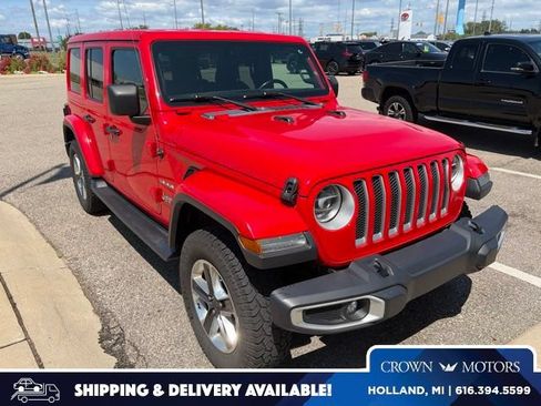 Used 2020 Jeep Wrangler Unlimited Sahara w/ LED Lighting Group AWD/4WD image 1