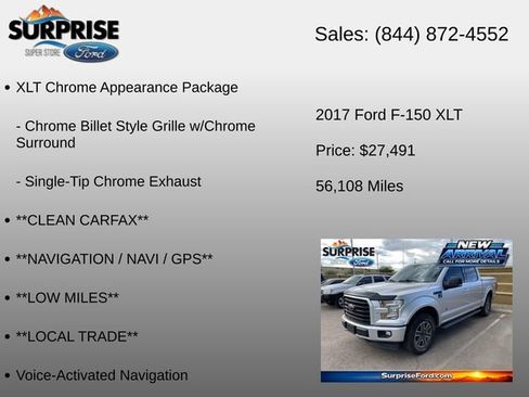 Used 2017 Ford F150 XLT w/ Equipment Group 302A Luxury AWD/4WD image 18