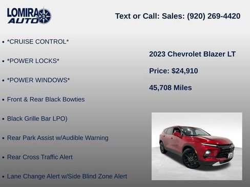 Used 2023 Chevrolet Blazer LT w/ Driver Confidence Package AWD/4WD image 14