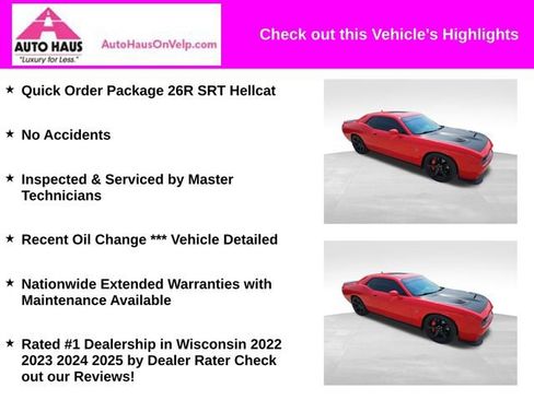 Used 2017 Dodge Challenger SRT Hellcat RWD image 3