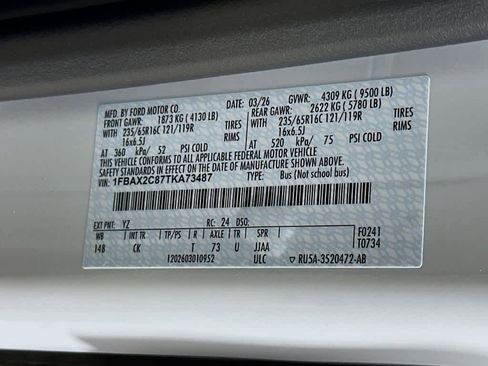 New 2026 Ford Transit 350 XLT RWD image 20