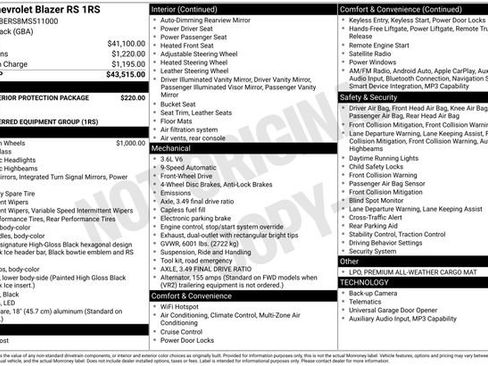 Used 2021 Chevrolet Blazer RS image 1