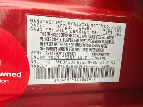 Used 2020 Nissan Sentra SV w/ Electronics Package FWD image 31