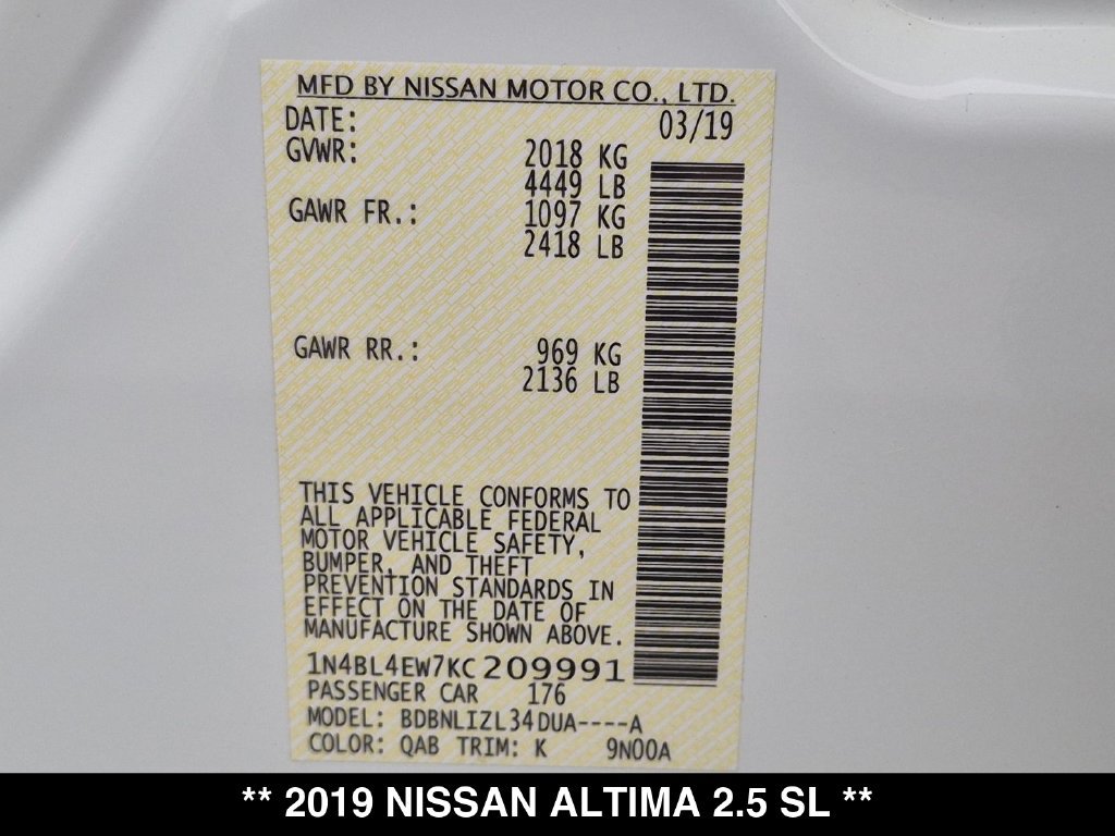 Used 2019 Nissan Altima 2.5 SL AWD/4WD image 29
