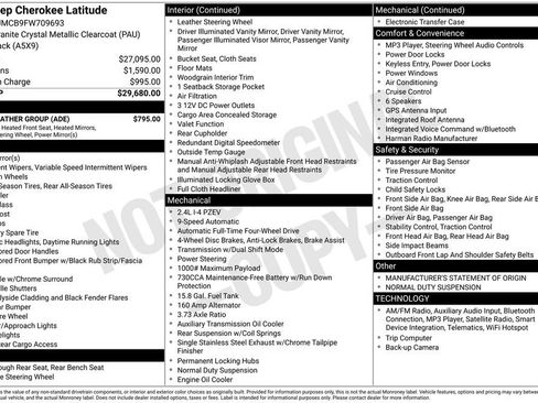 Used 2015 Jeep Cherokee Latitude w/ Cold Weather Group image 2