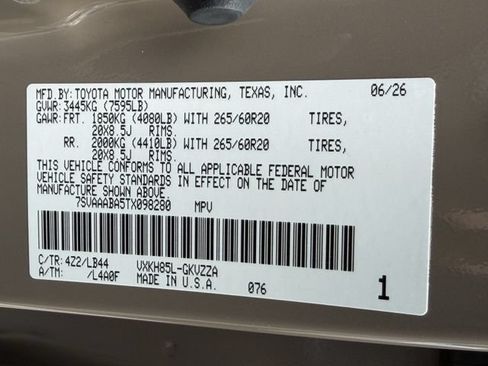 New 2026 Toyota Sequoia 1794 Edition AWD/4WD image 31