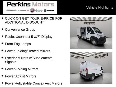 Used 2025 RAM ProMaster 2500 w/ Convenience Group FWD image 7