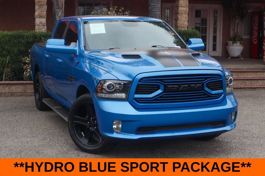 Used 2018 RAM 1500 Sport w/ Hydro Blue Sport Package RWD image 2