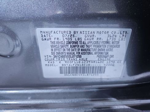 New 2025 Nissan Versa SV w/ Trunk Package image 29