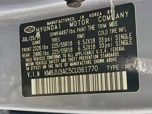 Used 2012 Hyundai Tucson Limited FWD image 12