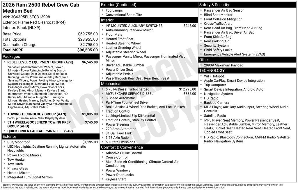 New 2026 RAM 2500 Rebel w/ Rebel Level 2 Equipment Group AWD/4WD image 27