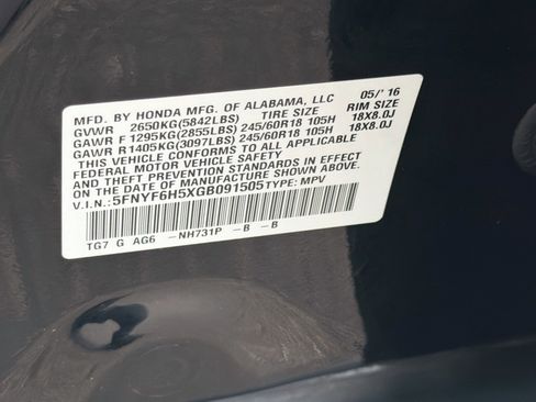 Used 2016 Honda Pilot EX-L image 12