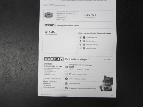 Used 2004 Ford Thunderbird Deluxe image 40