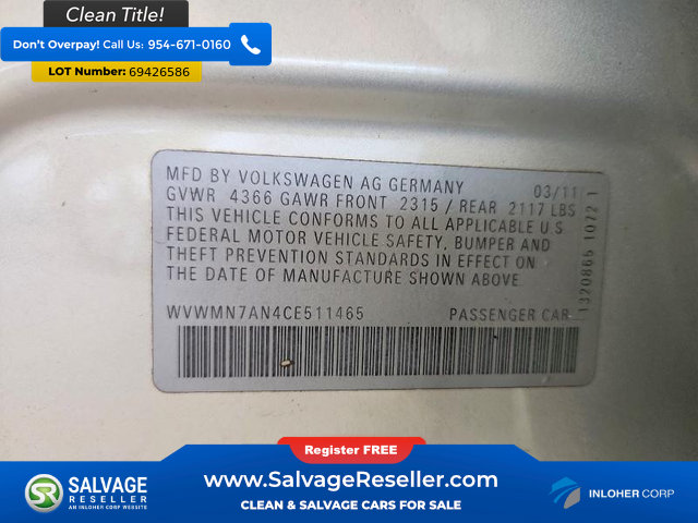 Used 2012 Volkswagen CC Sport FWD image 16
