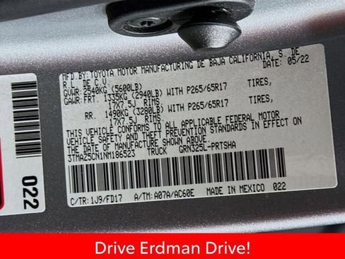 Certified 2022 Toyota Tacoma TRD Sport w/ Technology Package RWD image 32