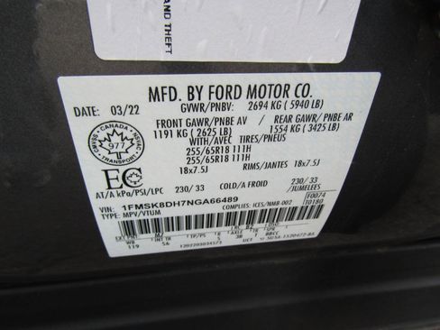Used 2022 Ford Explorer XLT image 23