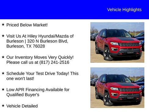 Used 2018 Jeep Compass Trailhawk w/ Leather Interior Group image 9