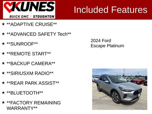 Used 2024 Ford Escape Platinum AWD/4WD image 2