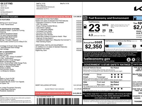 Used 2024 Kia Sorento SX image 55