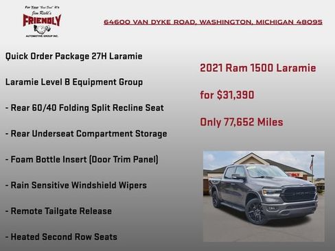 Used 2021 RAM 1500 Laramie AWD/4WD image 5