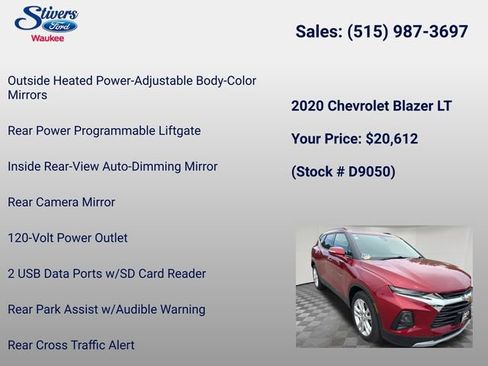 Used 2020 Chevrolet Blazer LT w/ Sound & Technology Package AWD/4WD image 17