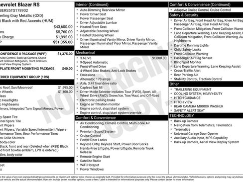 New 2026 Chevrolet Blazer RS w/ Driver Confidence II Package FWD image 33