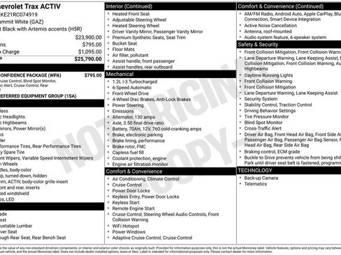 Certified 2024 Chevrolet Trax ACTIV w/ Driver Confidence Package FWD image 6