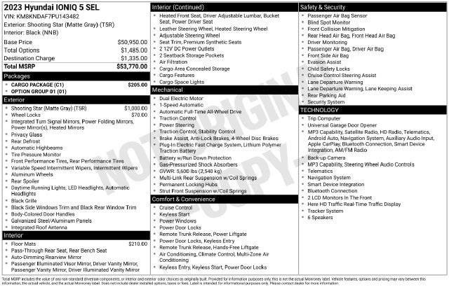 Used 2023 Hyundai Ioniq 5 SEL w/ Cargo Package AWD/4WD image 35