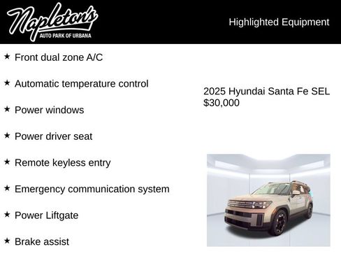 Used 2025 Hyundai Santa Fe SEL AWD/4WD image 2