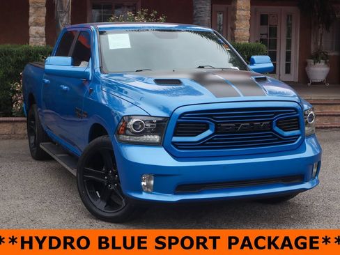 Used 2018 RAM 1500 Sport w/ Hydro Blue Sport Package RWD image 2