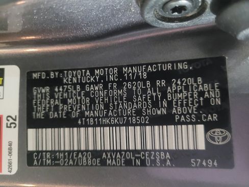 Used 2019 Toyota Camry SE FWD image 33