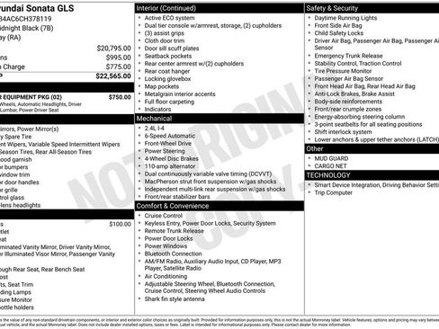 Used 2012 Hyundai Sonata GLS w/ Popular Equipment Pkg image 22