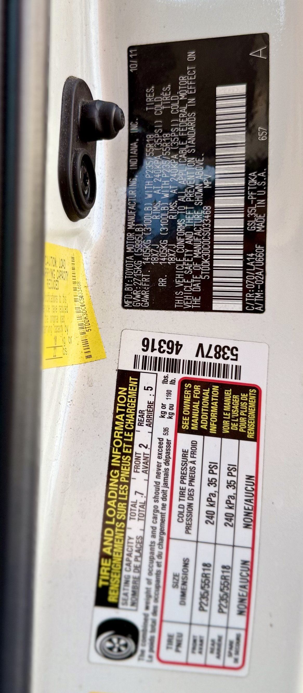 Used 2012 Toyota Sienna Limited w/ Premium Pkg AWD/4WD image 35