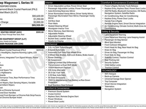 Used 2024 Jeep Wagoneer L Series III w/ Flexible Seating Group image 31