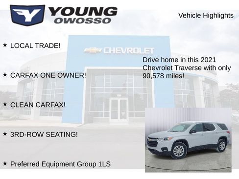 Used 2021 Chevrolet Traverse LS image 7
