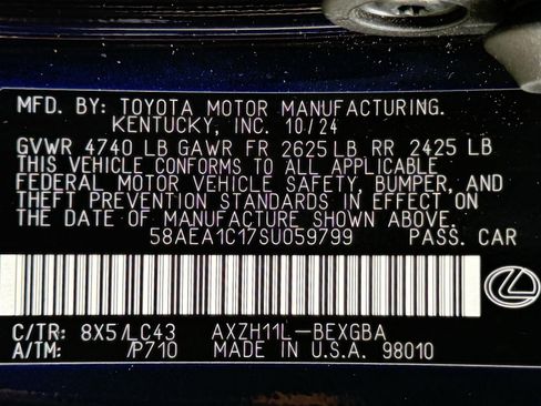 Used 2025 Lexus ES 300h w/ Accessory Package (Z1) FWD image 44