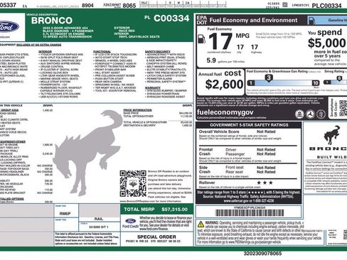 Used 2023 Ford Bronco Black Diamond w/ Sasquatch Package AWD/4WD image 4