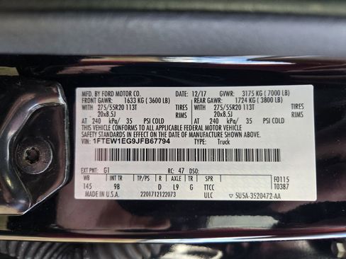 Used 2018 Ford F150 Platinum w/ Equipment Group 701A Luxury image 30