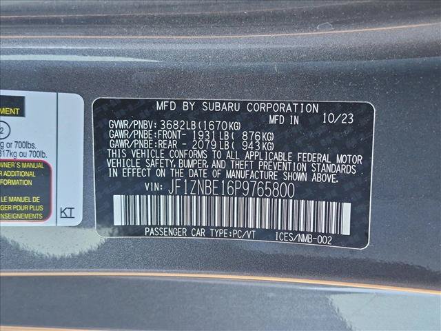 Certified 2023 Toyota GR86 Premium w/ ALL Weather Mat Package (TMS) RWD image 22