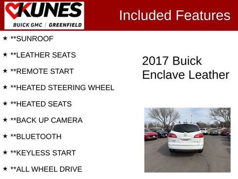 Used 2017 Buick Enclave Leather AWD/4WD image 2