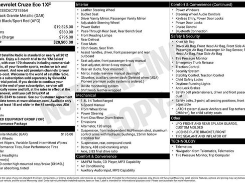 Used 2012 Chevrolet Cruze Eco image 30