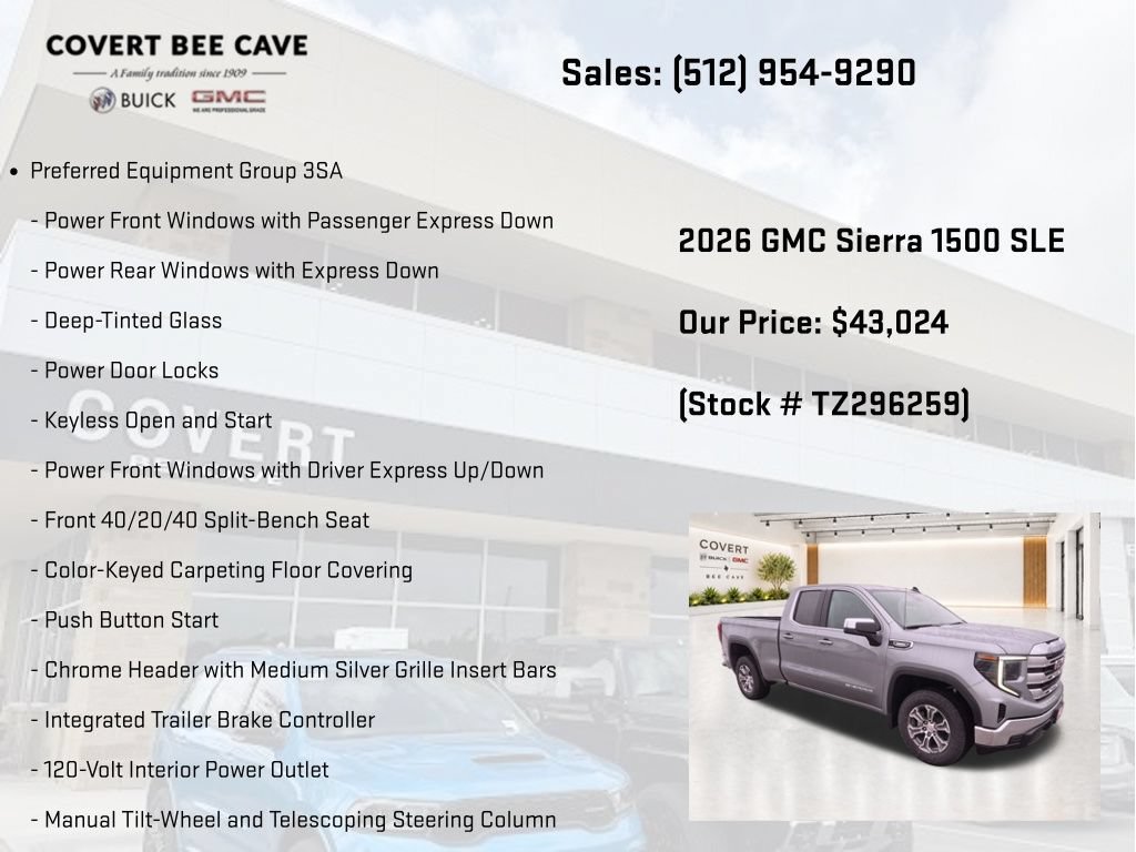New 2026 GMC Sierra 1500 SLE w/ Preferred Package RWD image 7