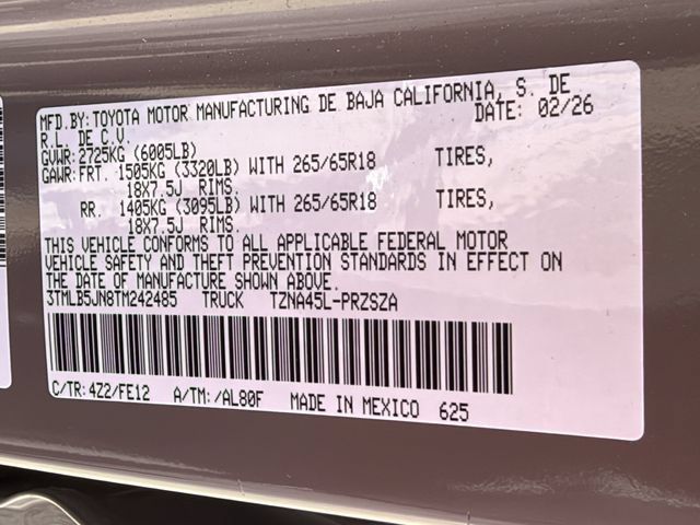 Used 2026 Toyota Tacoma TRD Sport AWD/4WD image 26