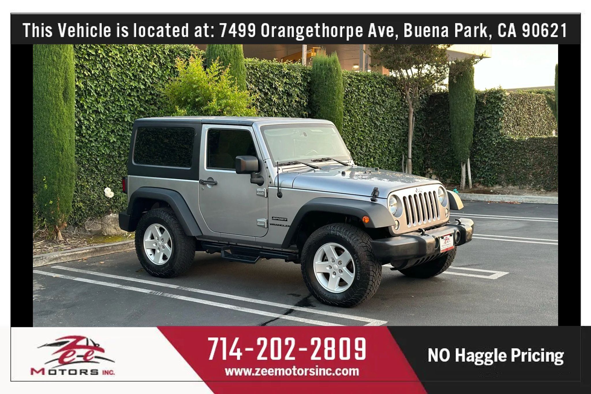Used 2017 Jeep Wrangler Sport w/ Quick Order Package 24S AWD/4WD image 3
