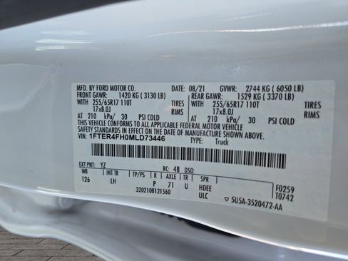 Certified 2021 Ford Ranger XLT w/ Equipment Group 302A High image 27