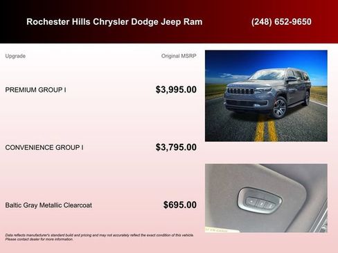 Used 2023 Jeep Wagoneer L 4WD w/ Premium Group I image 6