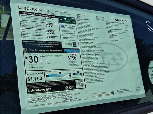 New 2025 Subaru Legacy Premium w/ Popular Package #1A image 12