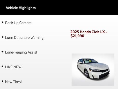 Used 2025 Honda Civic LX image 5