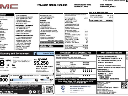 Used 2024 GMC Sierra 1500 Pro w/ Pro Value Package image 2